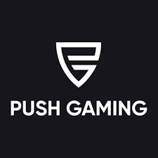 Push Gaming logo with a stylized shield and bold white text on a black background.
