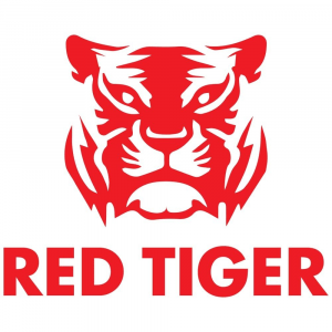 Stylized red tiger face logo with bold details and "Red Tiger" text below.